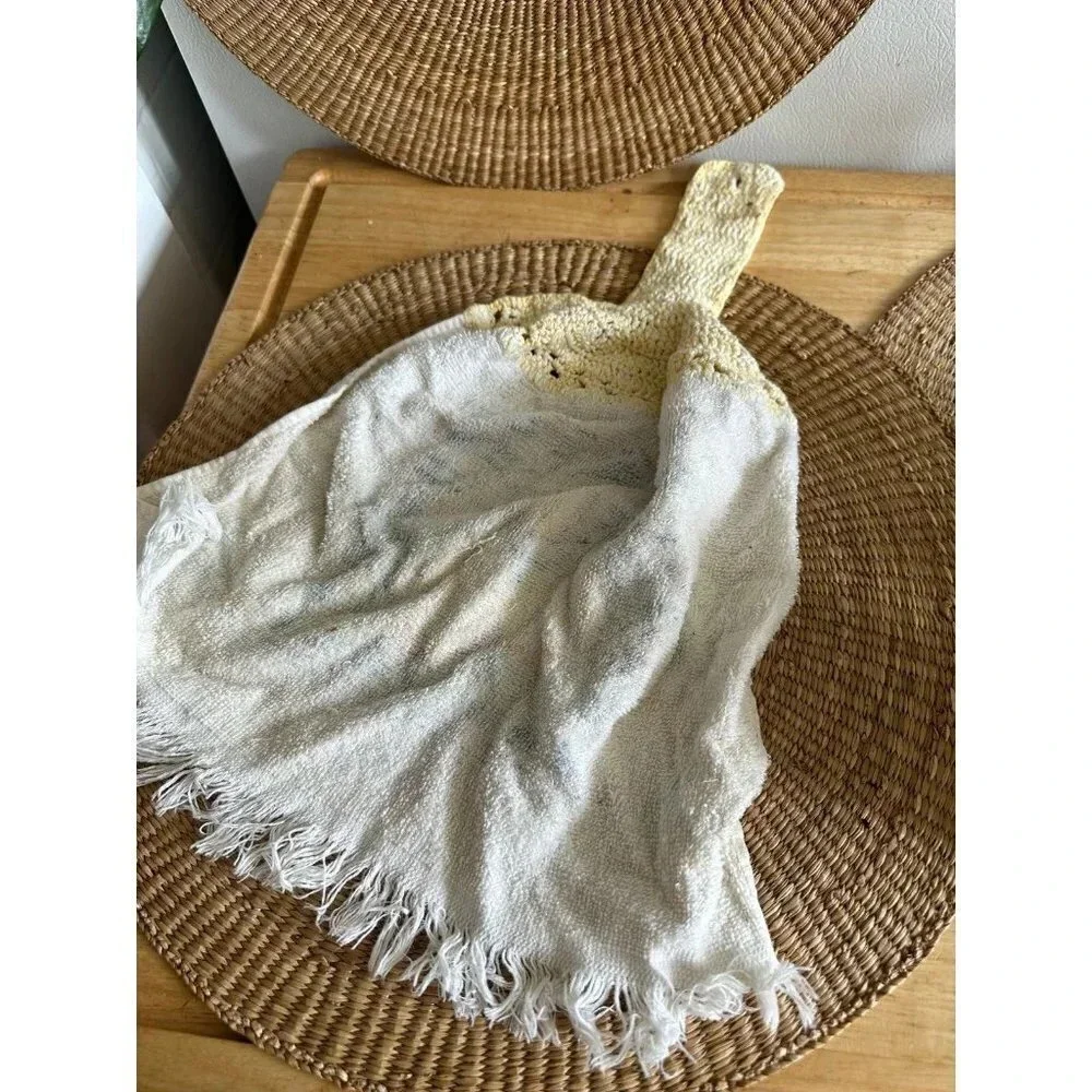 Vintage handmade floral Tea Towel